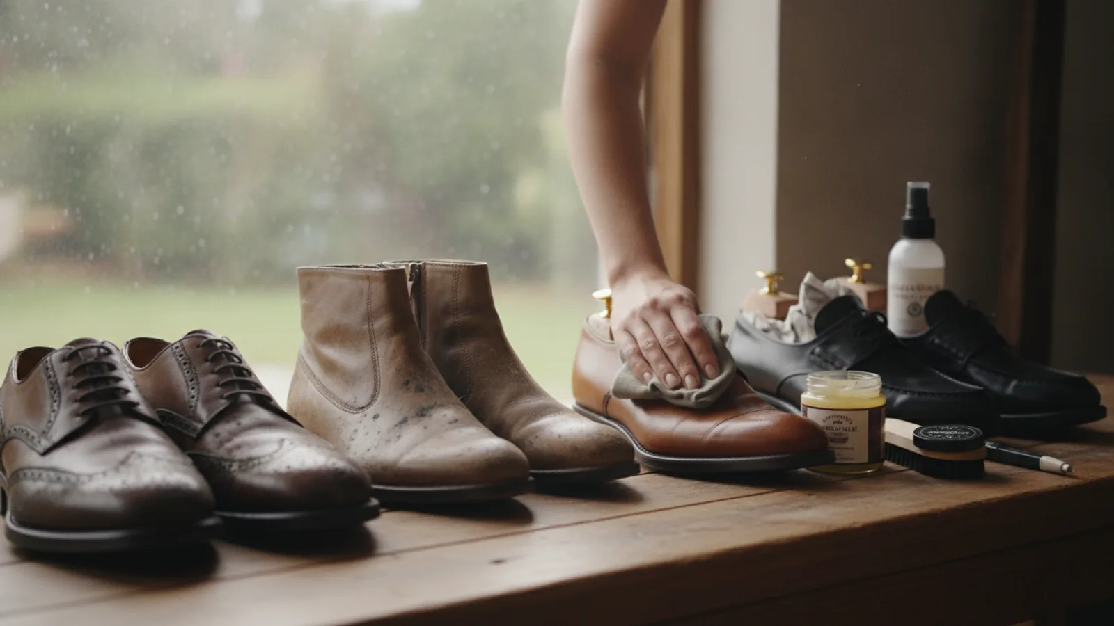 Common Mistakes When Planning Caring For Leather Shoes Through Wet Weather cover image